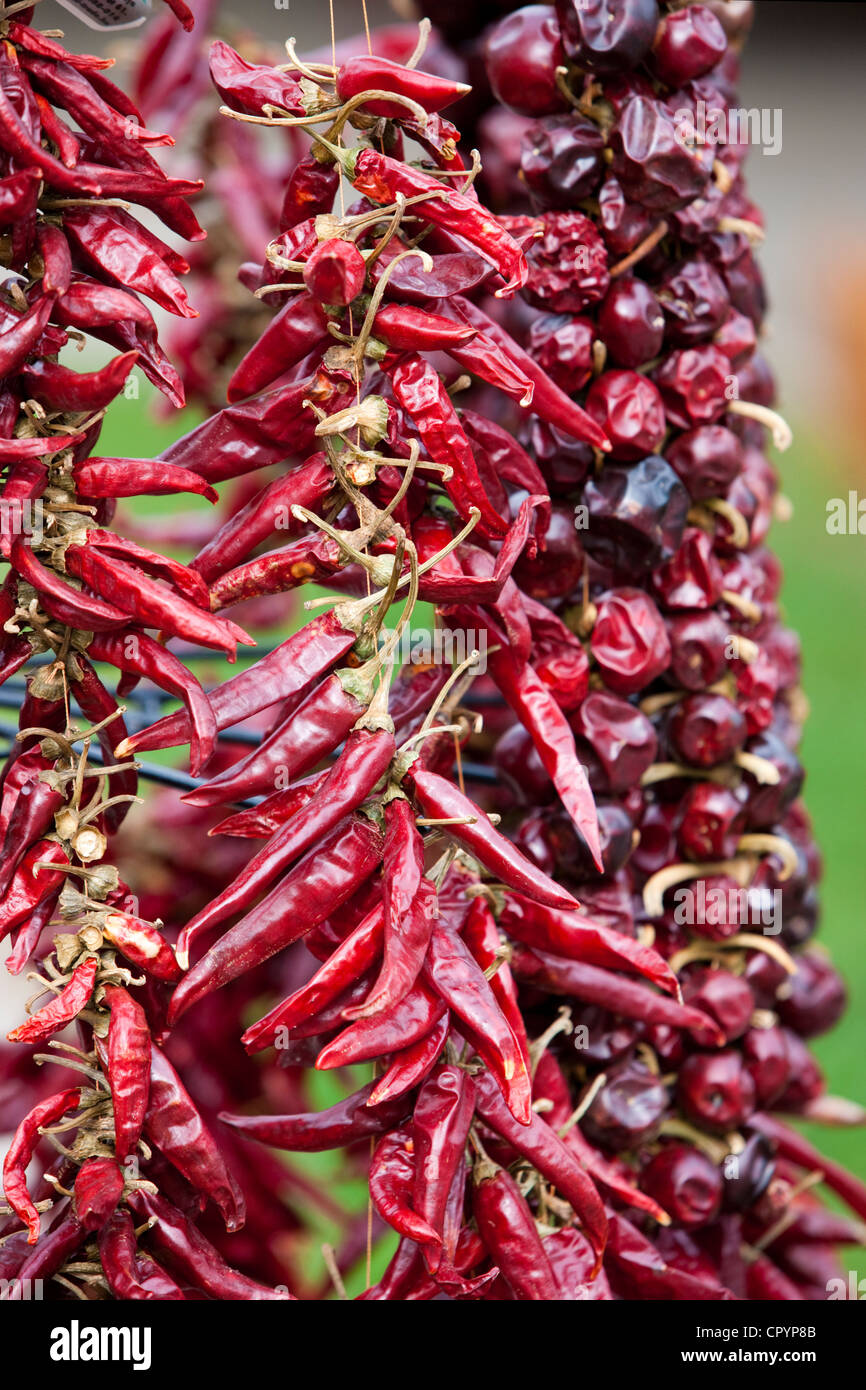 Chili peppers on a market stall hi-res stock photography and images - Alamy