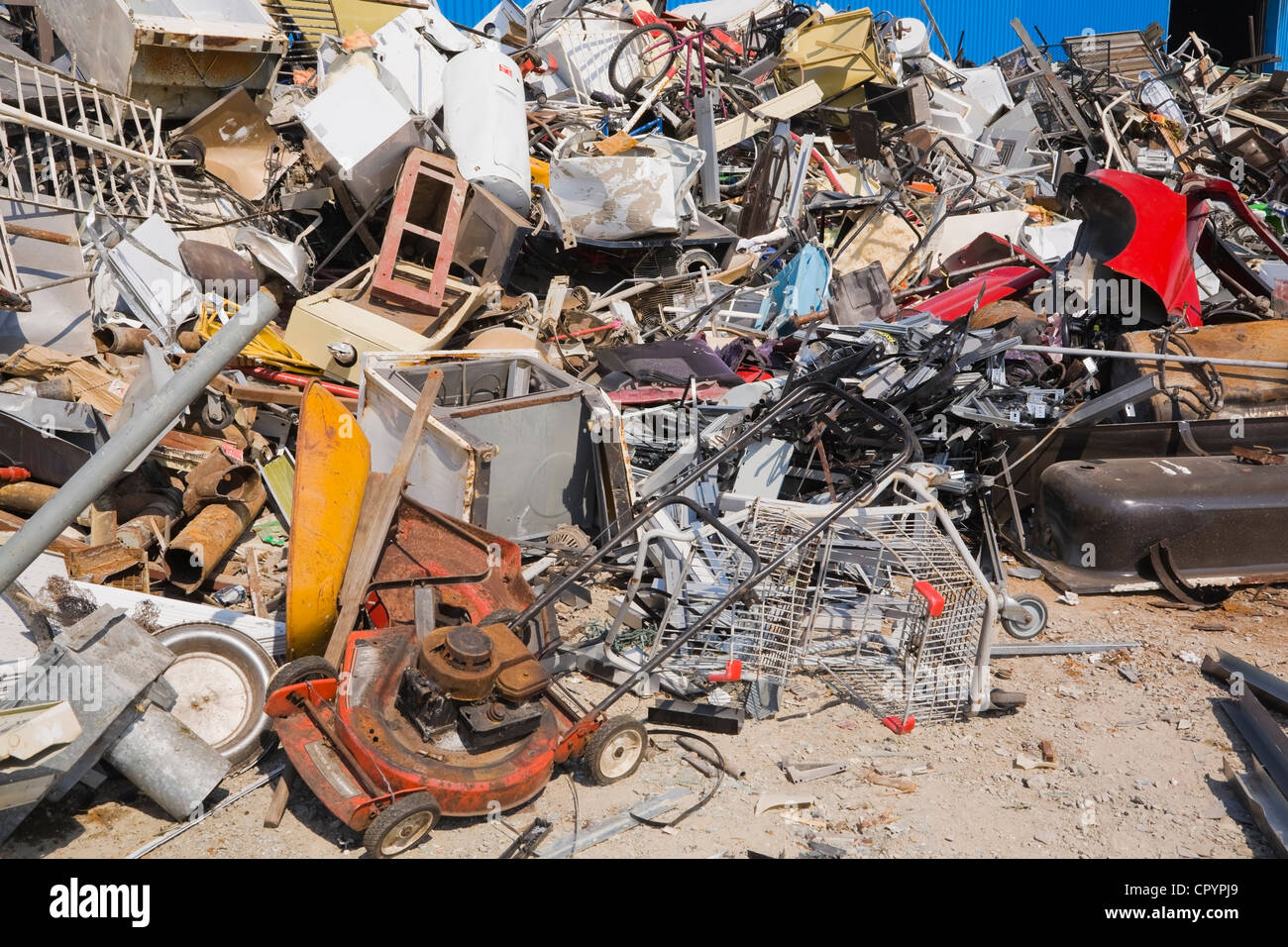 Pile of discarded household and industrial items at a scrap metal recycling  centre, Quebec, Canada Stock Photo - Alamy