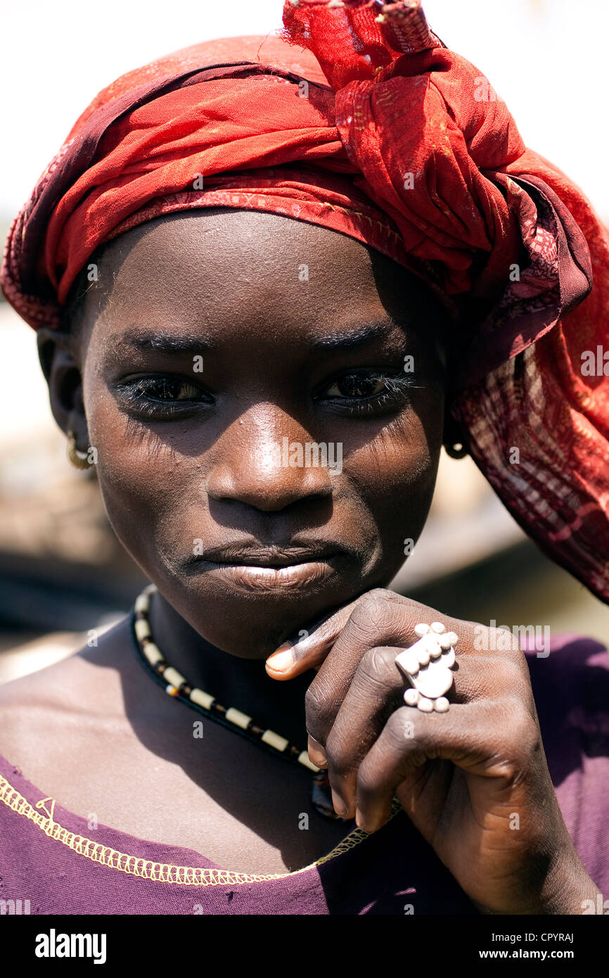 Mali, Mopti, Malian young girl Stock Photo