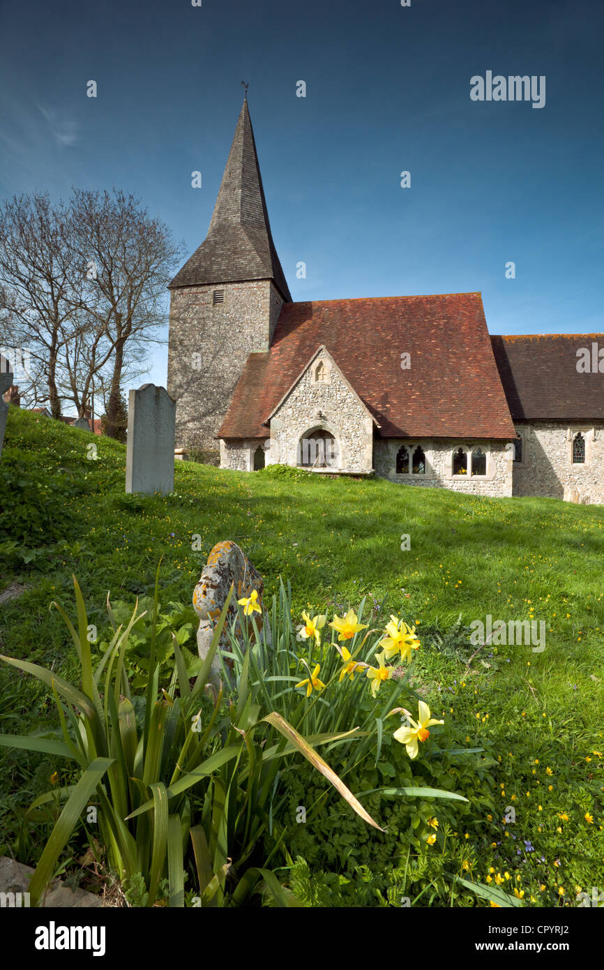 Berwick church, East Sussex, England, United Kingdom Stock Photo Alamy