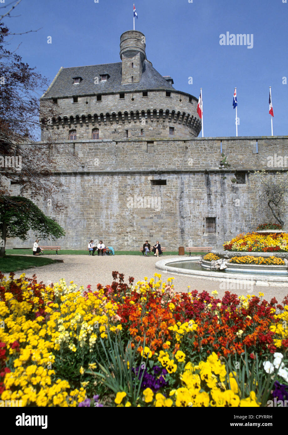 France, Ille et Vilaine, Saint Malo, rampart of the ville close (fortified town) Stock Photo