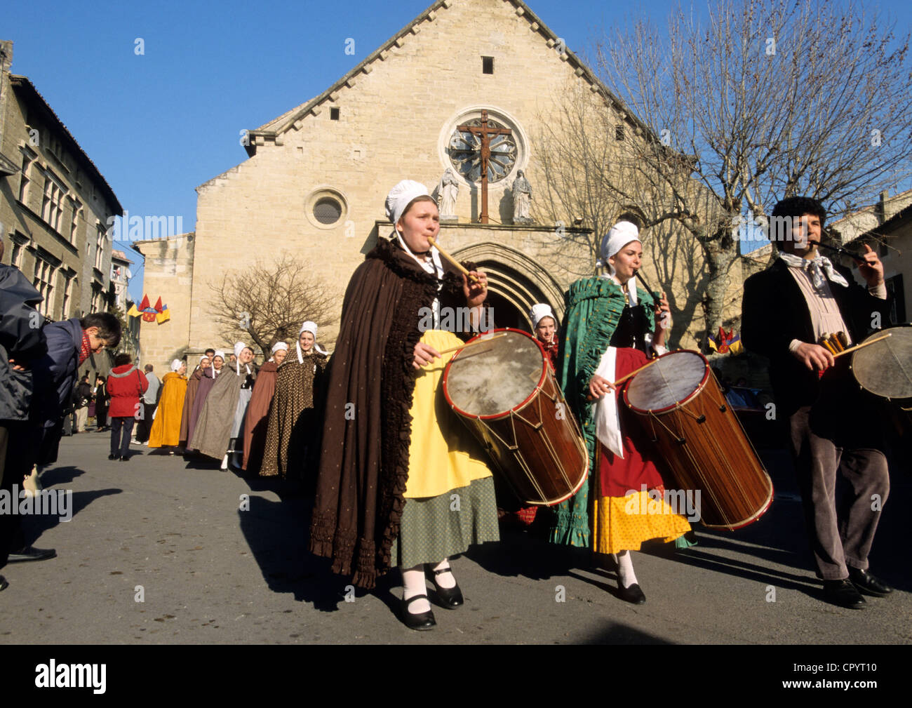 France, Vaucluse, Roquemaure, celebration of Saint Valentine's day