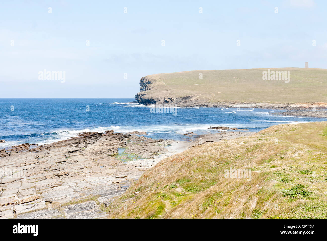 Birsay, Orkney Island blue sea Stock Photo