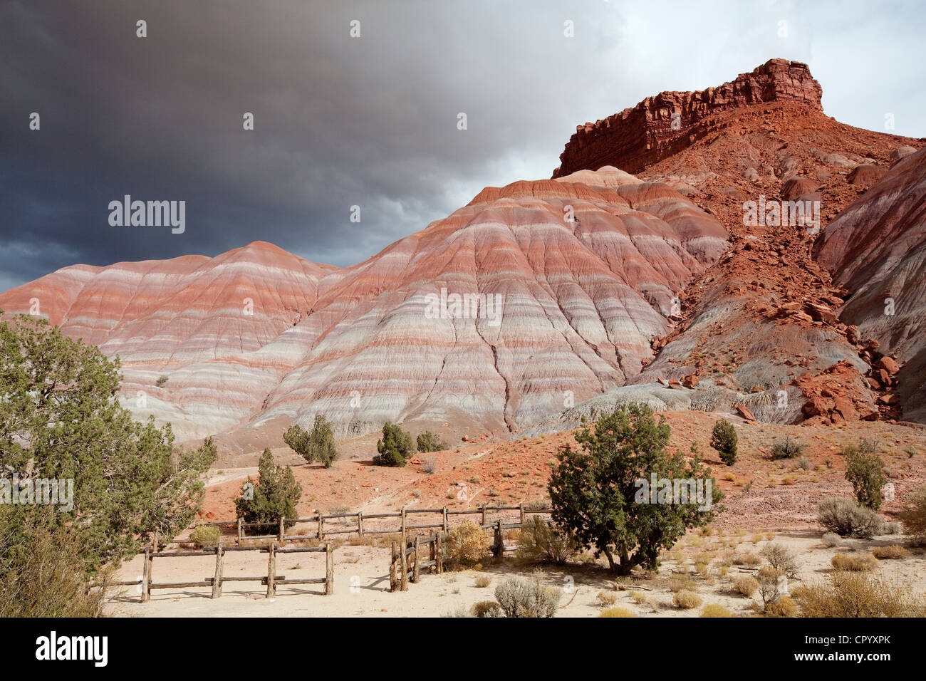Rocky landscape in the Old Paria Movie Set, Utah, USA, America Stock Photo