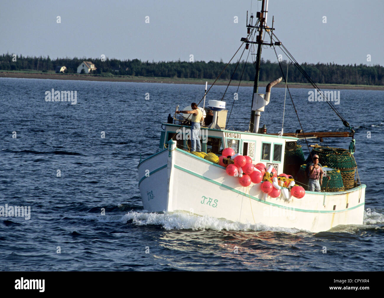 Canada, New Brunswick, Acadia, Lameque, crab fishing boat Stock Photo Alamy
