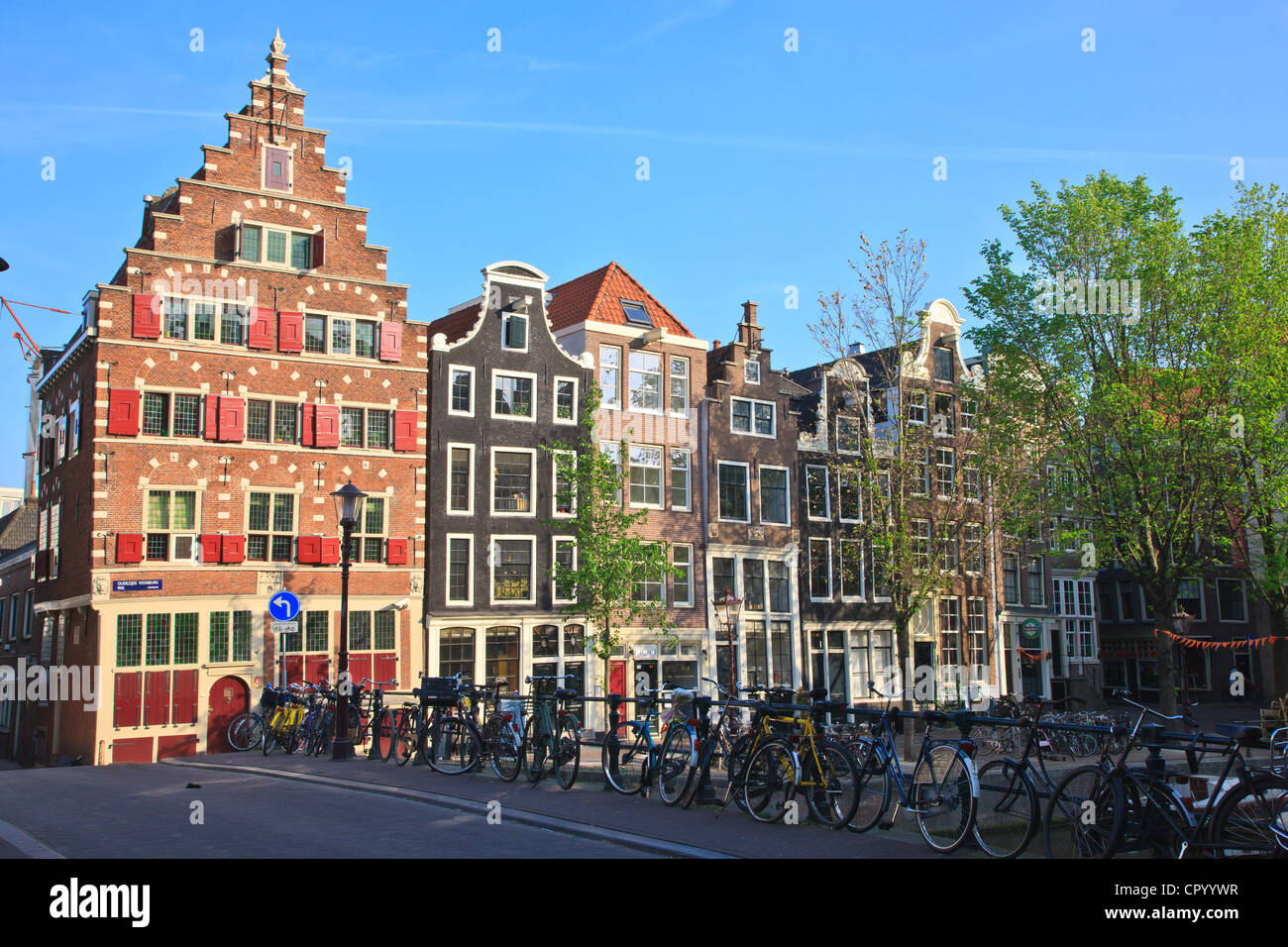 Housing in the historic city centre of Amsterdam, Holland, Netherlands