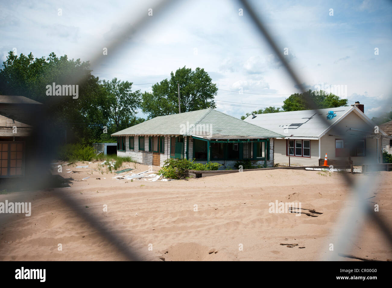 The condemned bungalows that comprised the private community of Cedar