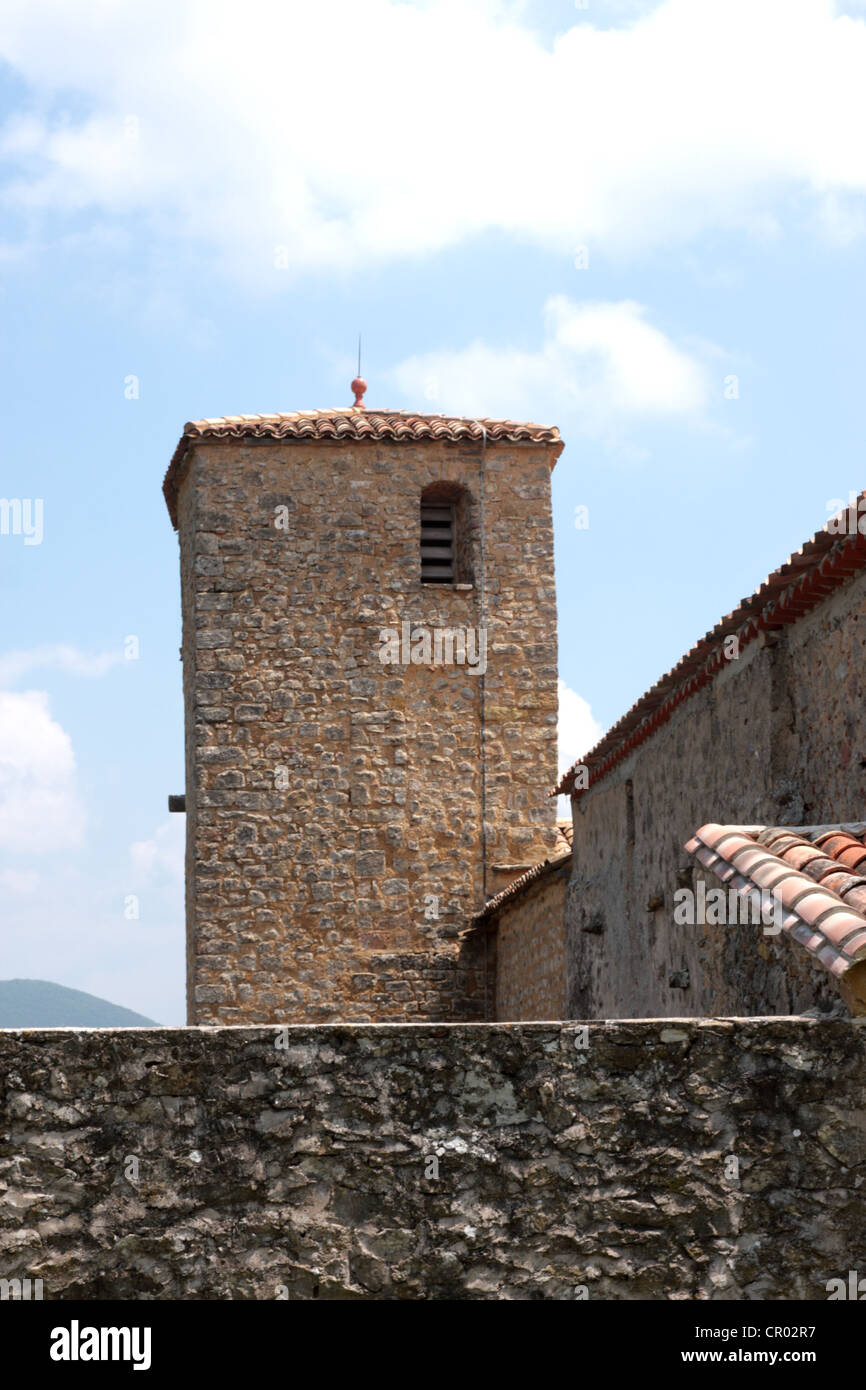 The bell tower of the Church of Saint Mary Magdalene Rennes le Chateau ...