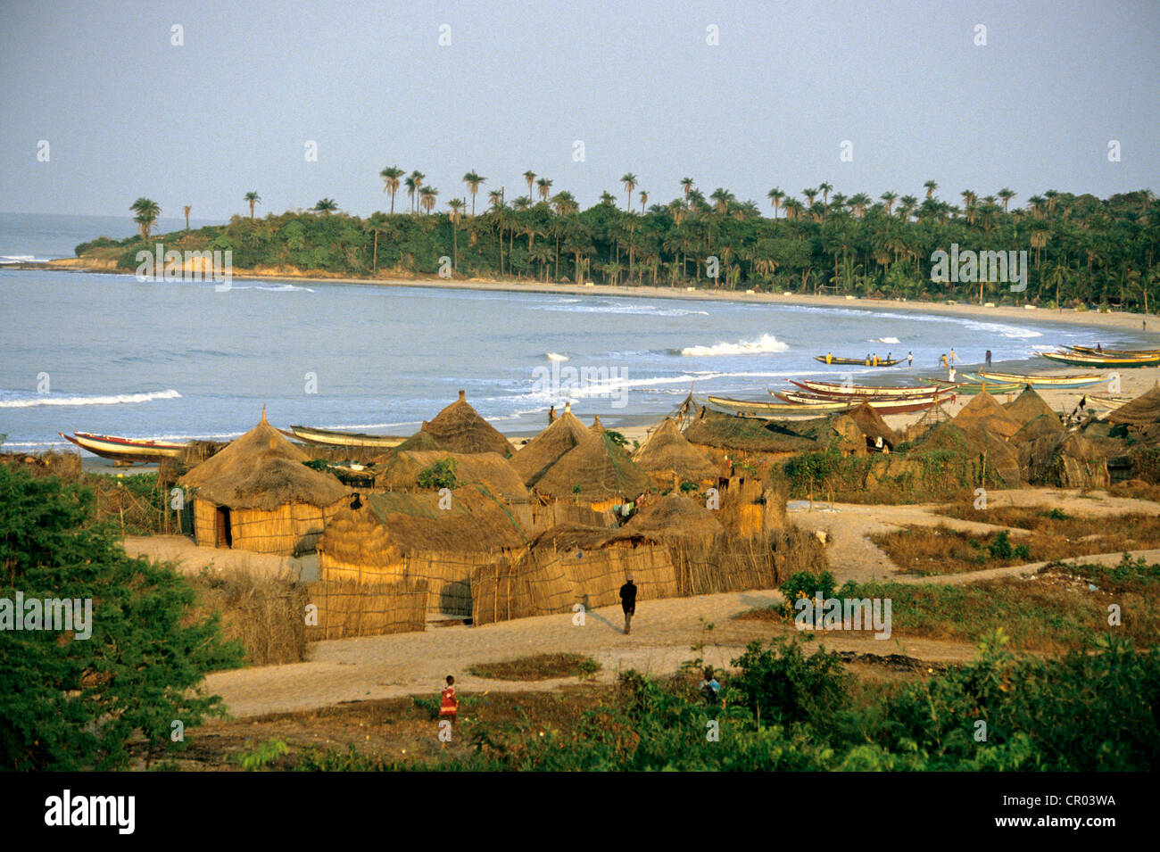 Senegal, Cap Skirring, village on the beach Stock Photo - Alamy