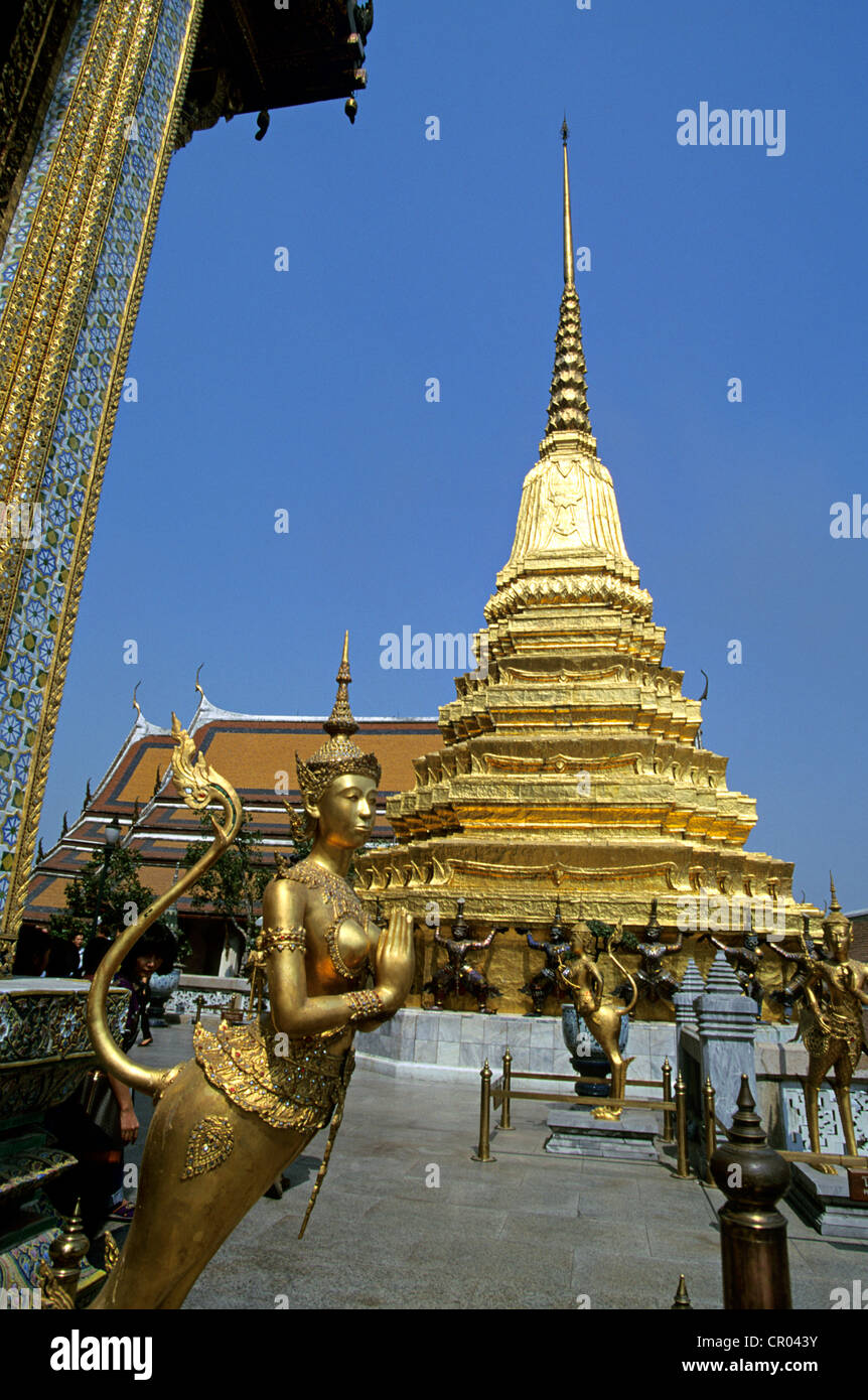 Thailand, Bangkok, the Royal Palace and its temple, Wat Phra Kaeo Stock Photo