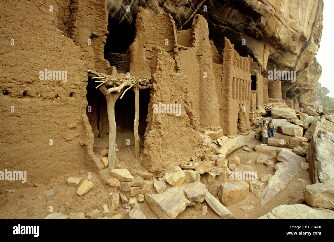 Mali, Dogon Country, Bandiagara Cliff listed as World Heritage by UNESCO, Bedie, former Theleme's traditional houses Stock Photo