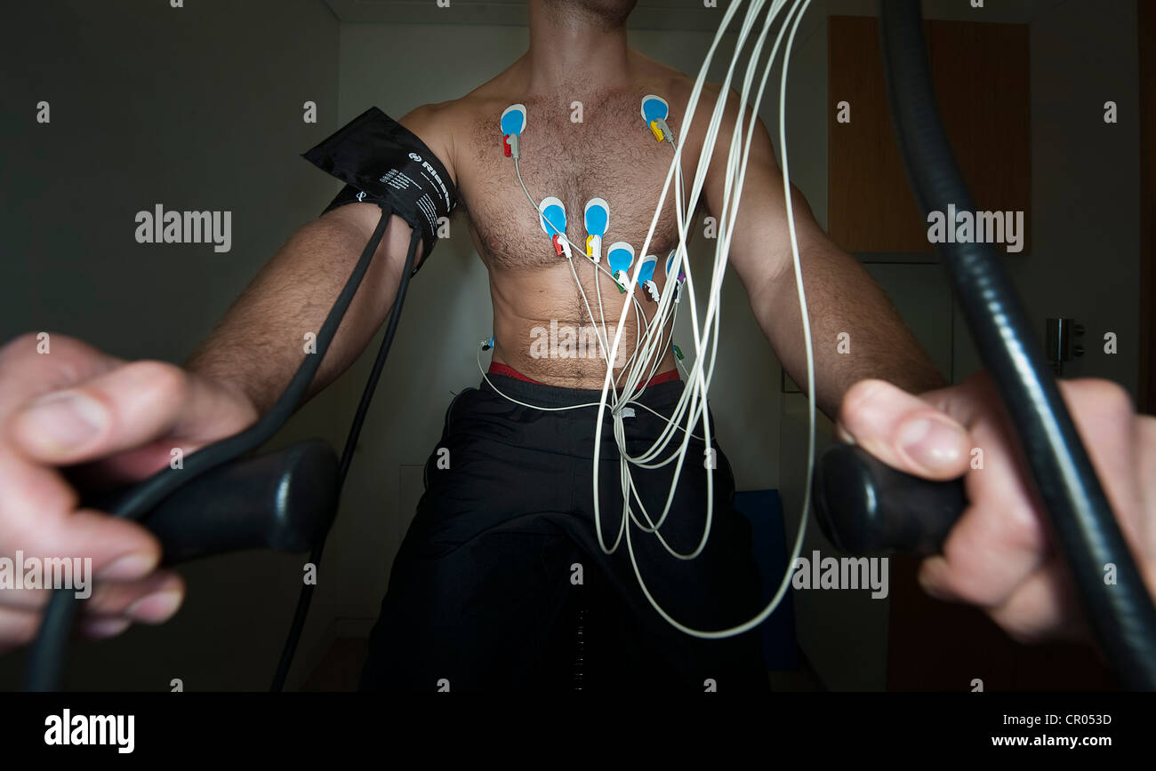 A man undergoes a health test a Nuffield Health Center in the City of London Stock Photo Alamy
