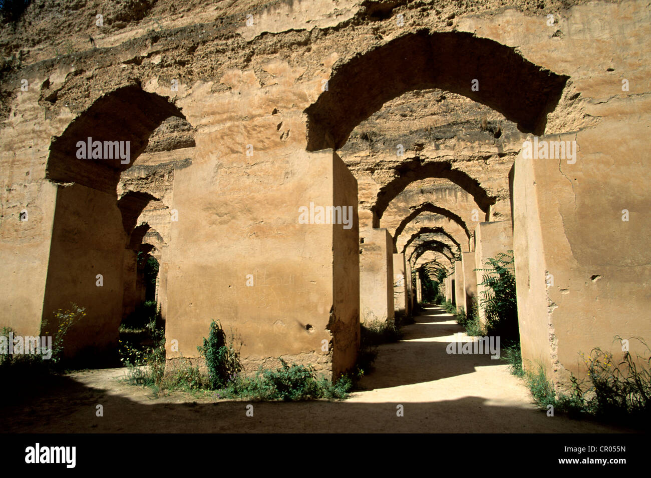 Morocco, Meknes, Moulay Ismail's granaries which sheltered forages and cereals for the sultan's cavalry Stock Photo