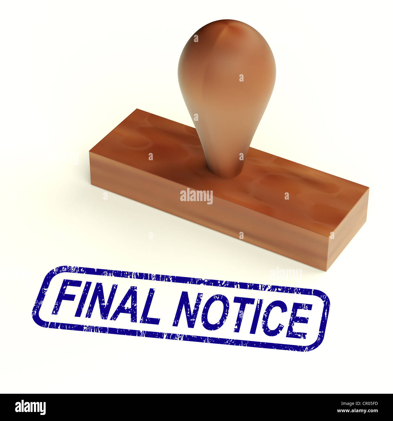 Final Notice Rubber Stamp Showing Outstanding Payments Due Stock Photo