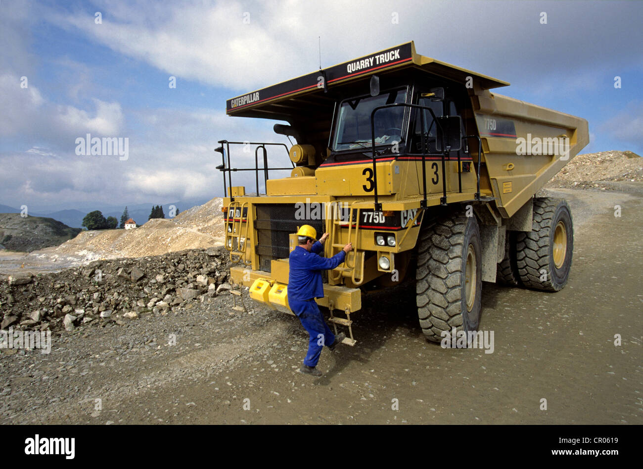 Austria, Styria, Rabenwald, lorry in the talc quarry Stock Photo