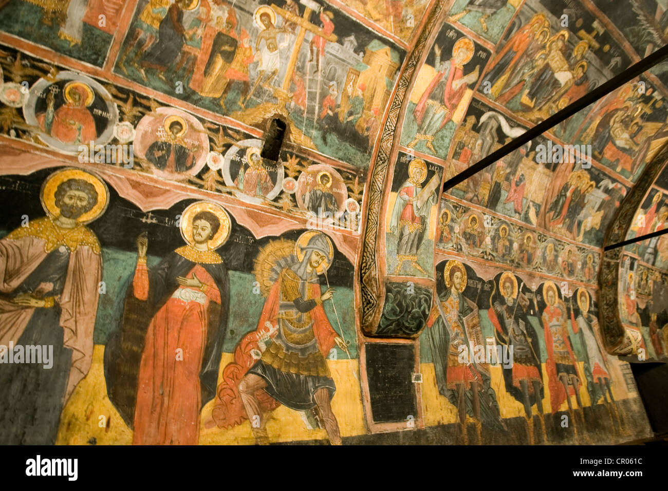 Bulgaria, Arbanassi, Nativity of Christ Church, frescoes of the Church Stock Photo