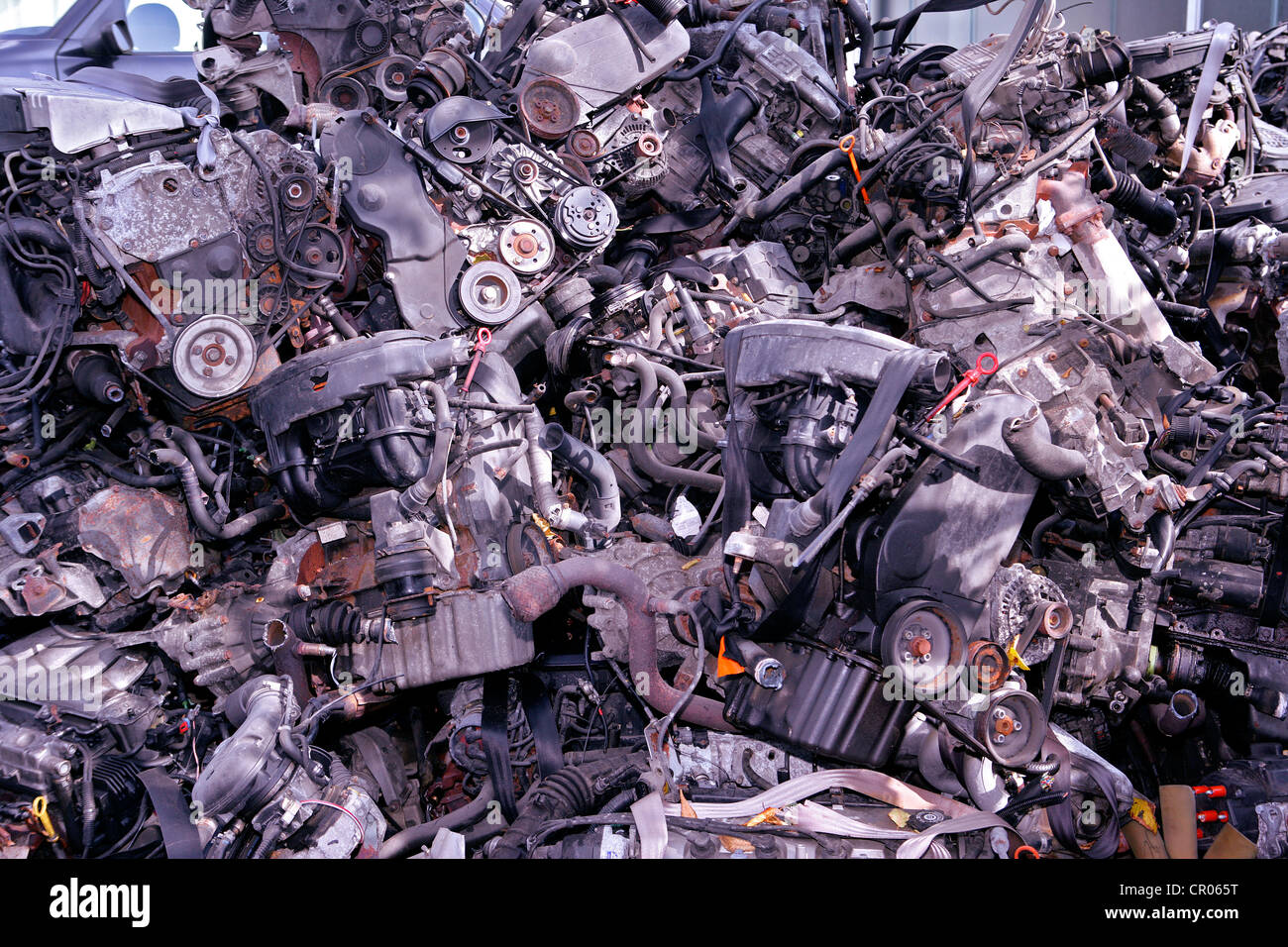 Vehicle engine scrap metal Stock Photo Alamy