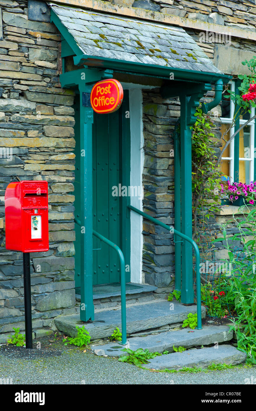 Quaint local post office and village shop at Troutbeck in the Lake District National Park, Cumbria, UK Stock Photo