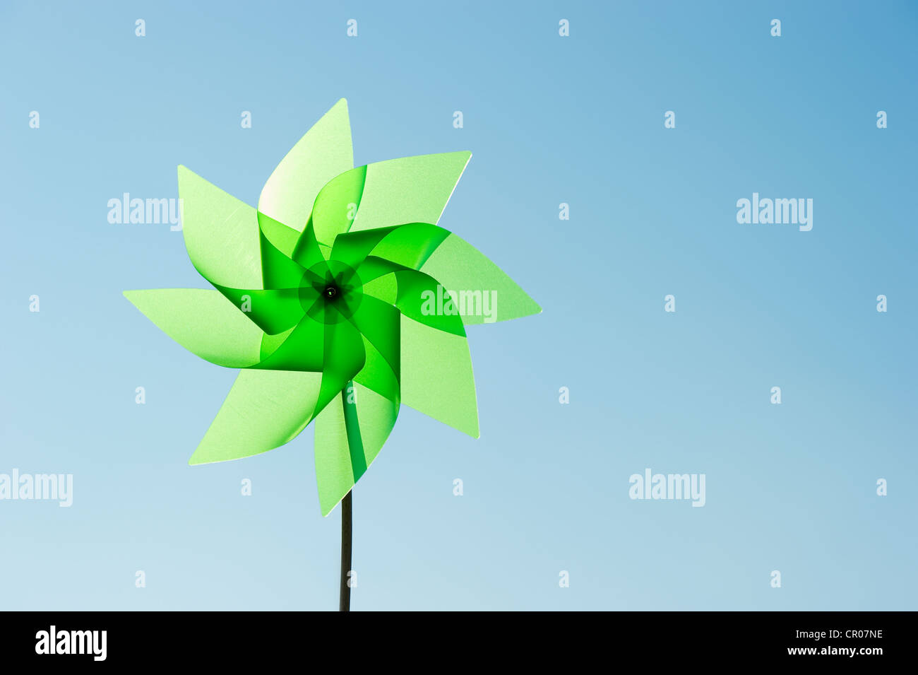 Green pinwheel Stock Photo