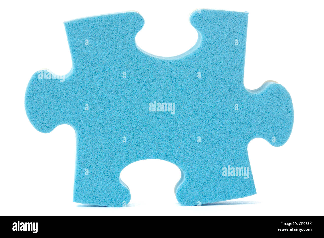 blue puzzle piece over a white background Stock Photo Alamy