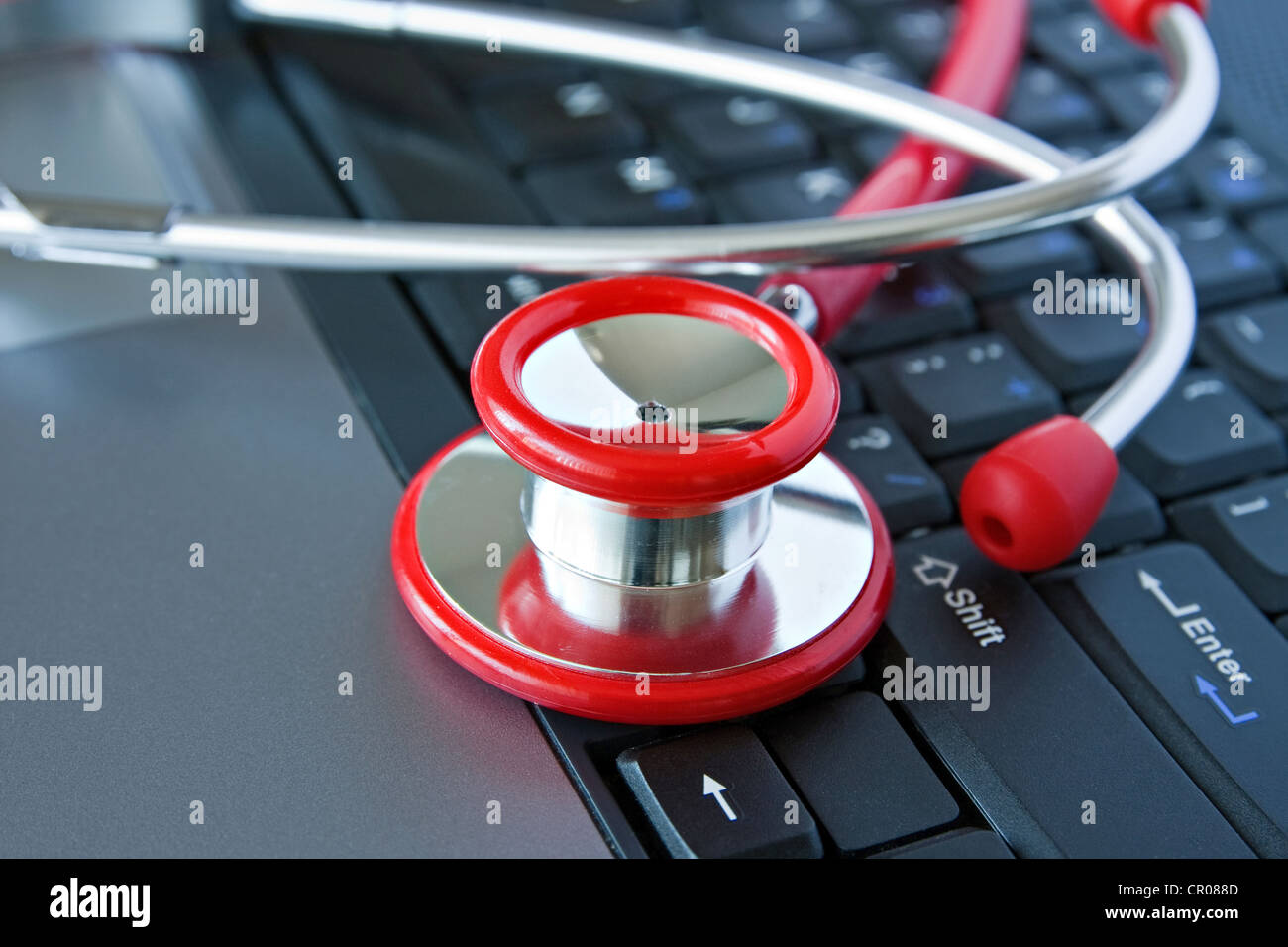 Stethoscope on the computer keyboard Stock Photo - Alamy