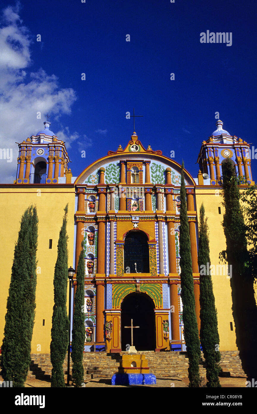 Mexico, Oaxaca State, Ocotlan de Morelos, Santa Ana Zegache Church Stock Photo
