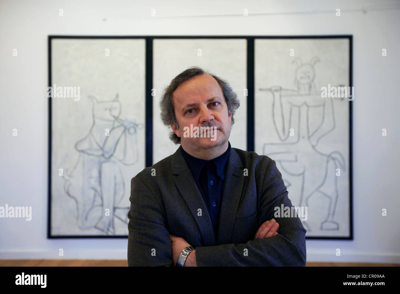 France, Alpes Maritimes, Antibes, Chateau Grimaldi, Musee Picasso, Jean Louis Andral curator in chief Stock Photo