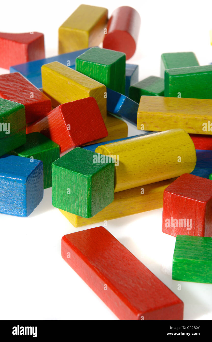 coloured building blocks
