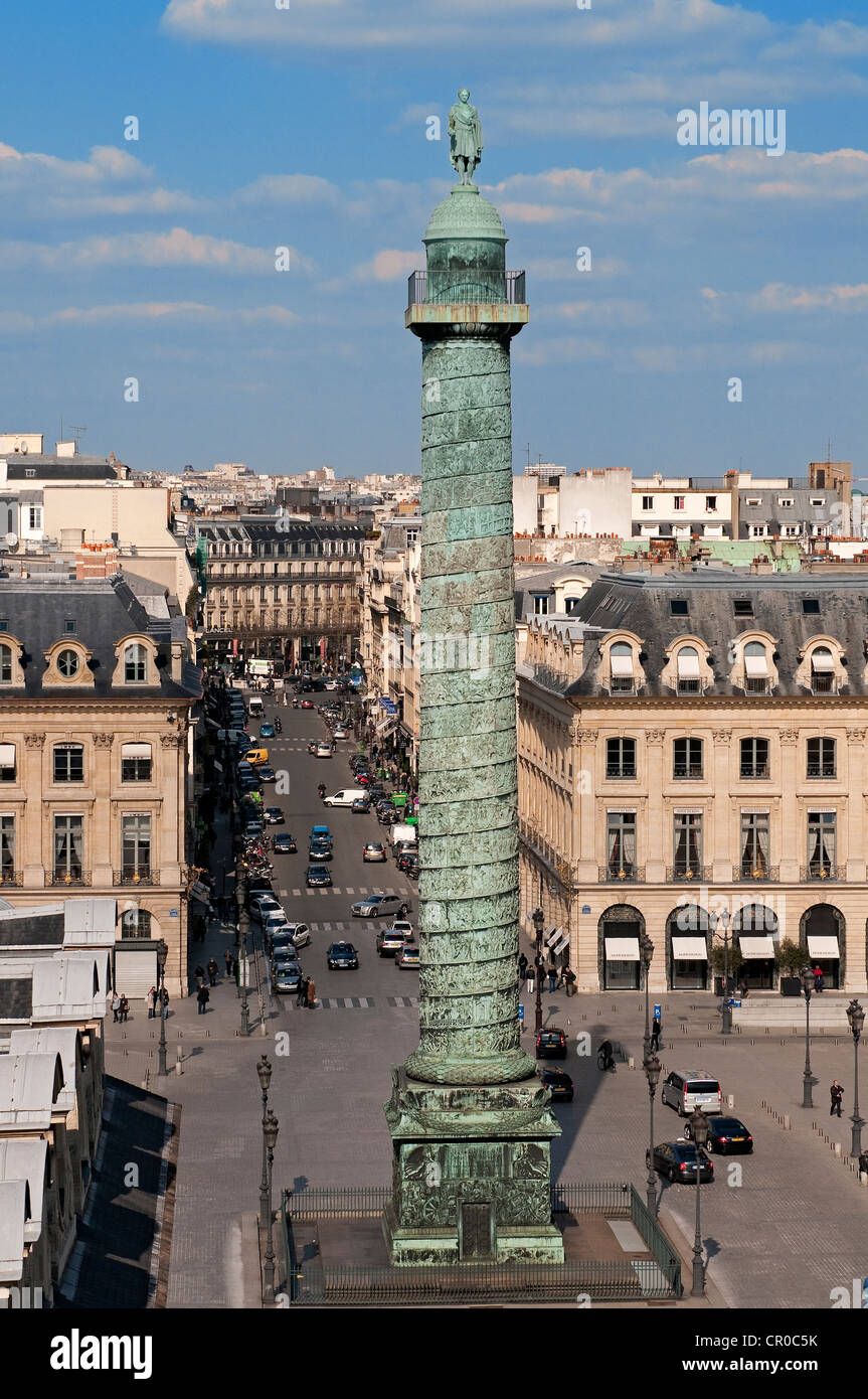 France, Paris, the column of Place Vendome Stock Photo