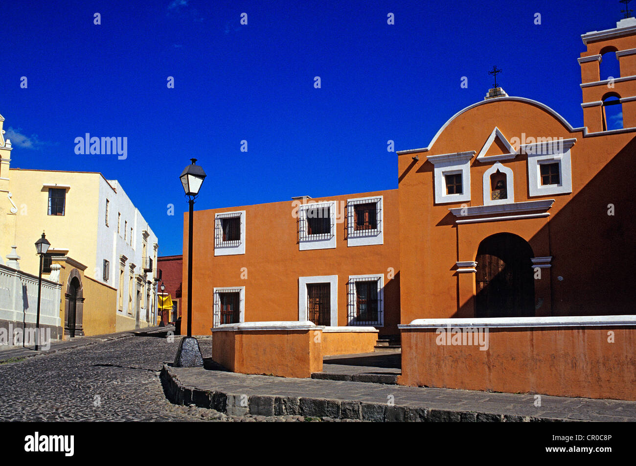 Mexico Puebla State Puebla colonial historical center listed as World Heritage by UNESCO Santa Cruz district colored Stock Photo