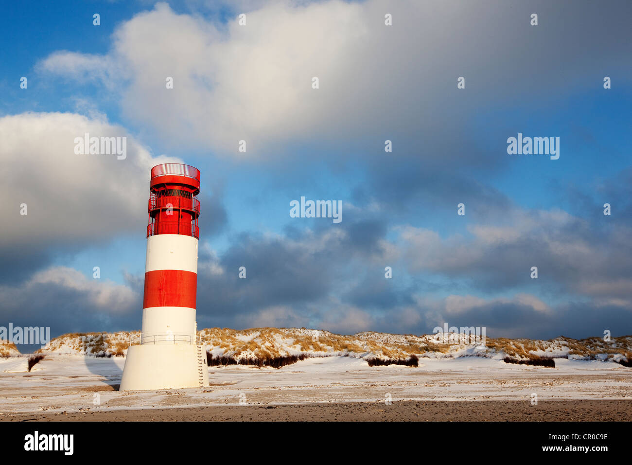 Lighthouse, dunes, Helgoland, Schleswig-Holstein, Germany, Europe Stock Photo