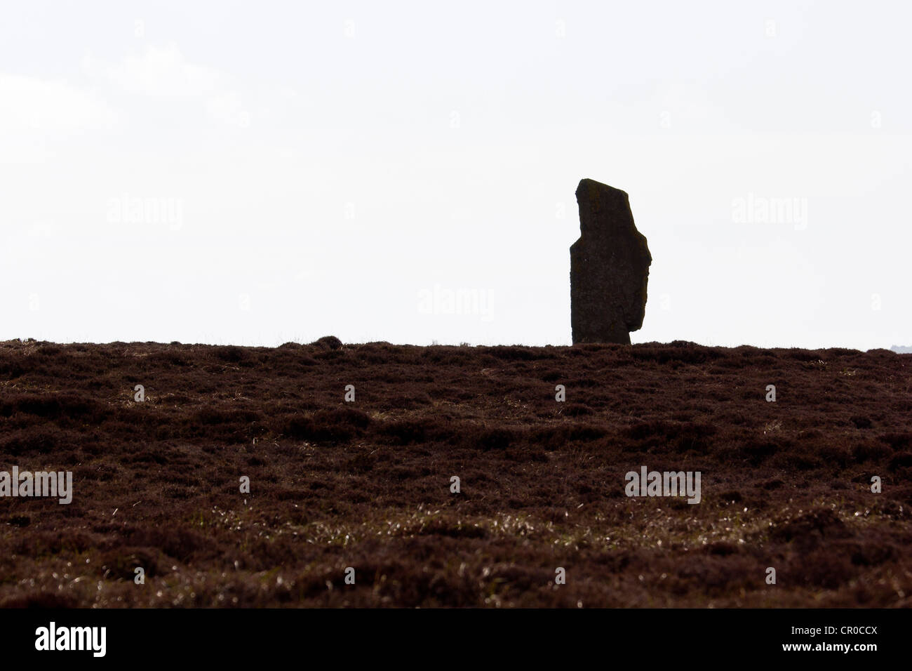 The Ring of Brodgar on the Orkneys silhouette Stock Photo