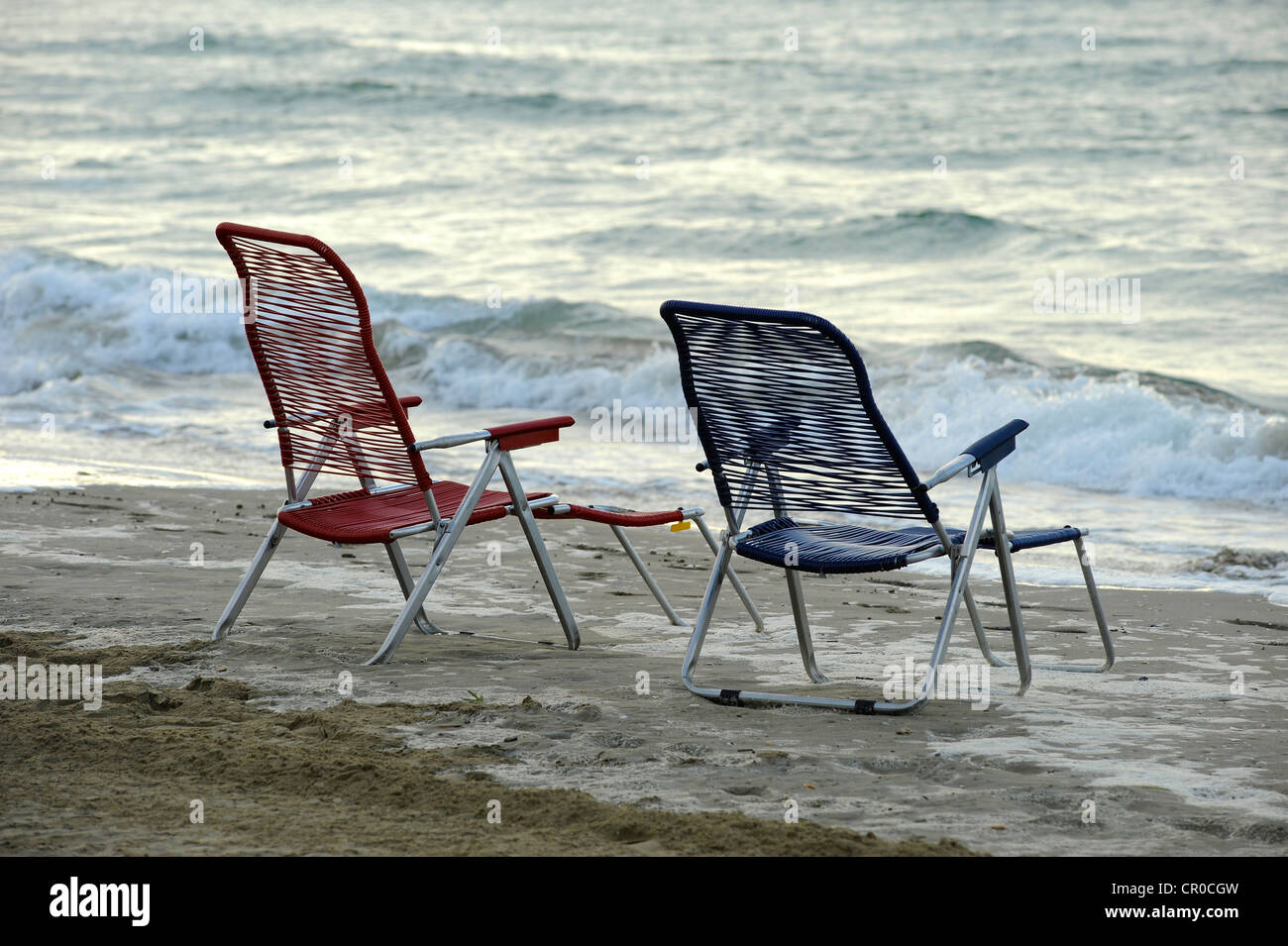 Camping chairs beach hi res stock photography and images Alamy