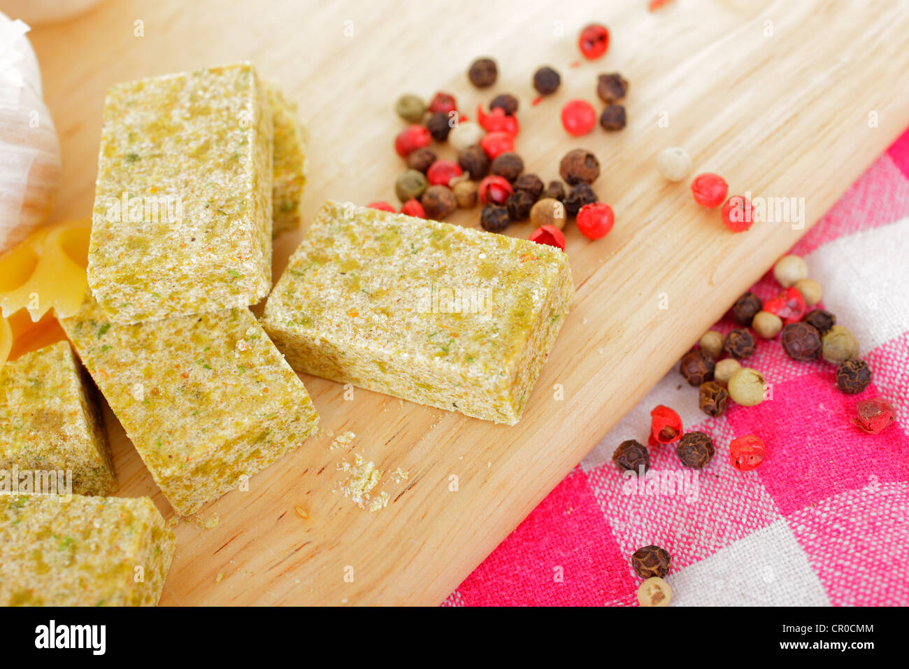 Soup ingredient bouillon soup and pepper Stock Photo Alamy