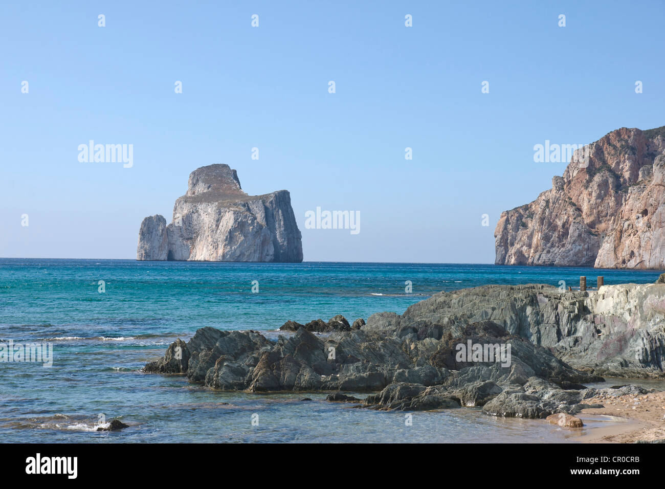 Sunset on the Beach of Masua, Iglesias, Sud Sardegna province, Sardinia,  Italy, Europe Stock Photo - Alamy