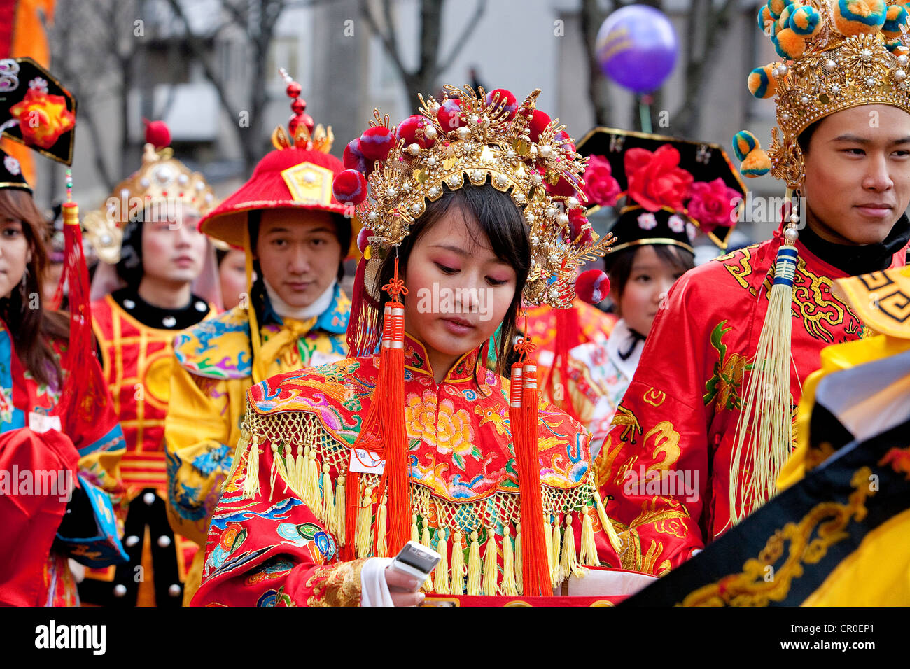 France, Paris, parade of the Chinese New Year day Stock Photo