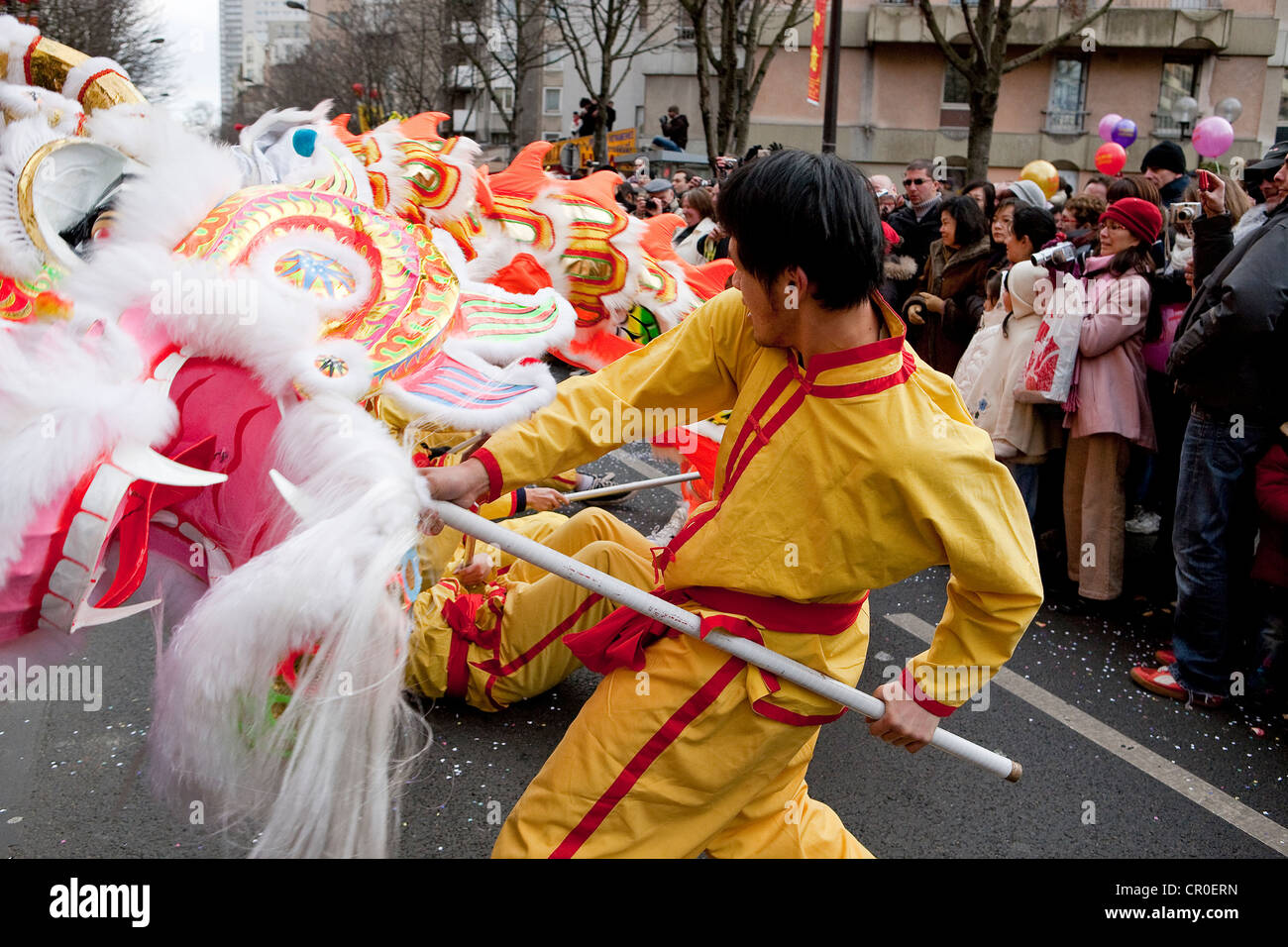 France, Paris, parade of the Chinese New Year day Stock Photo