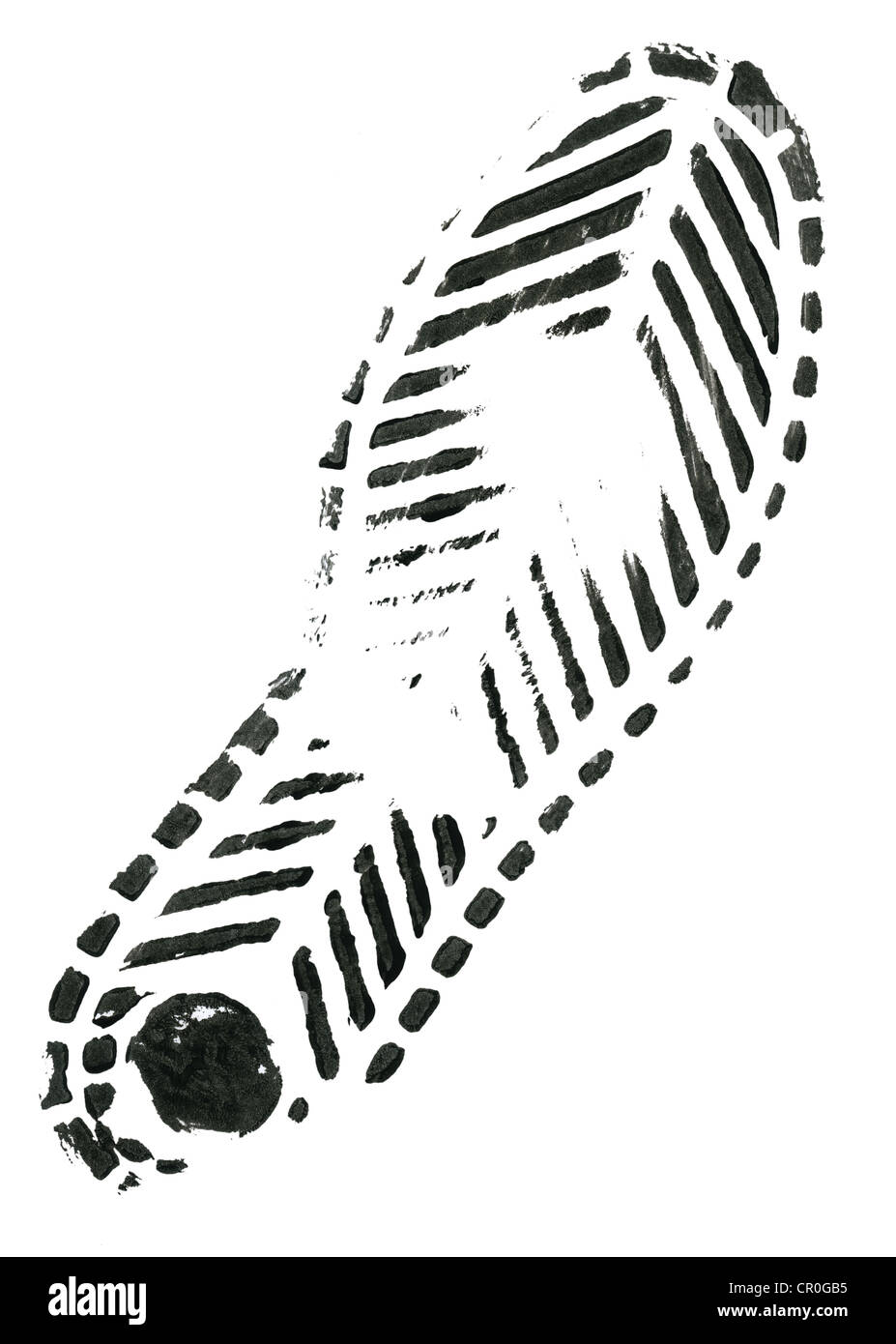 Black shoe print on white background Stock Photo Alamy
