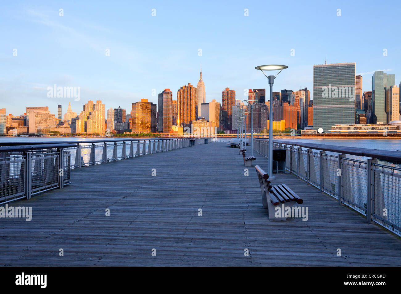 New York City skyline from Queens, United States Stock Photo