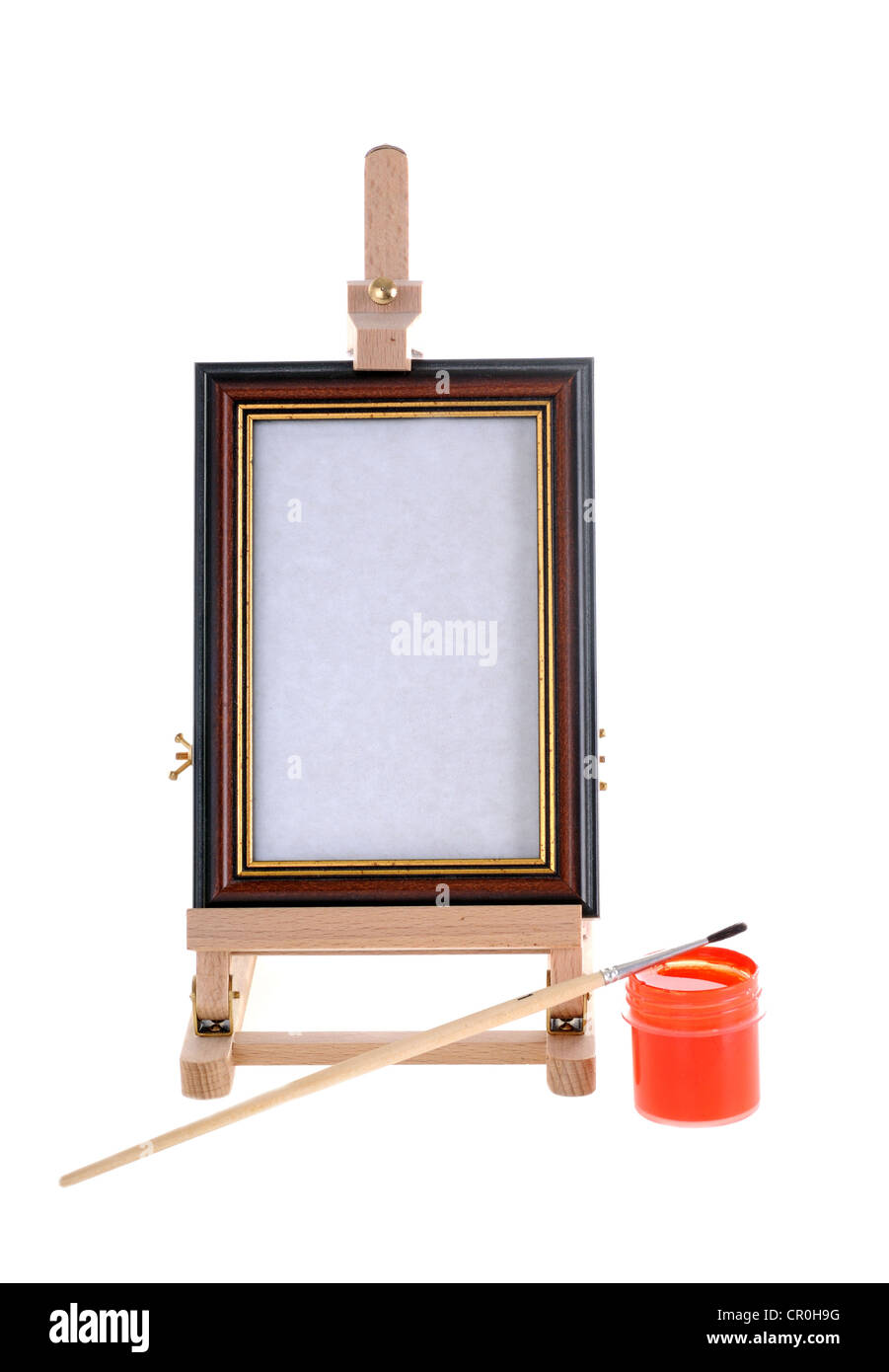 easle for painting in studio against white background Stock Photo