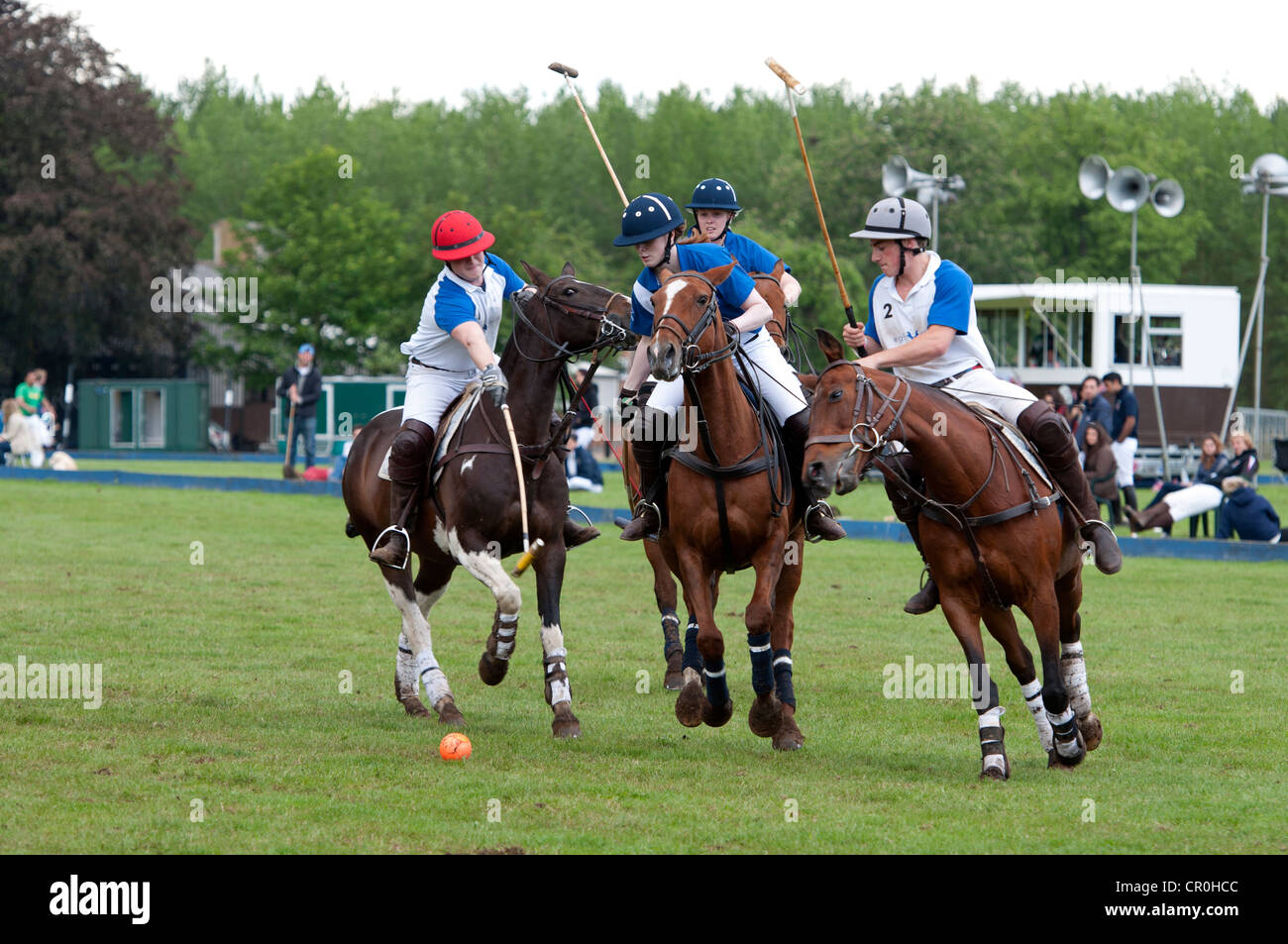 University students polo game Stock Photo Alamy