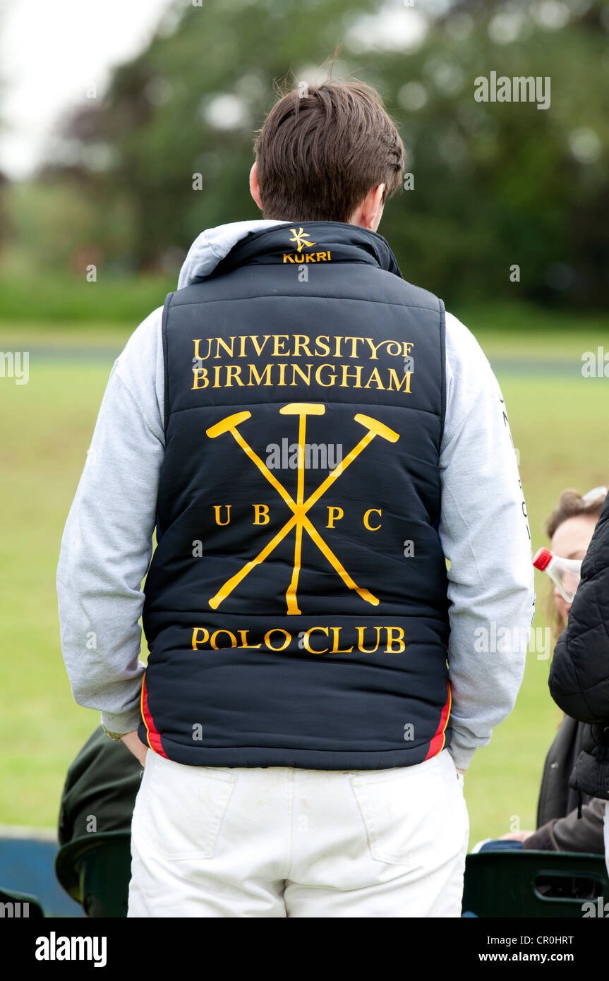 Young male student wearing University of Birmingham Polo Club jacket Stock  Photo - Alamy