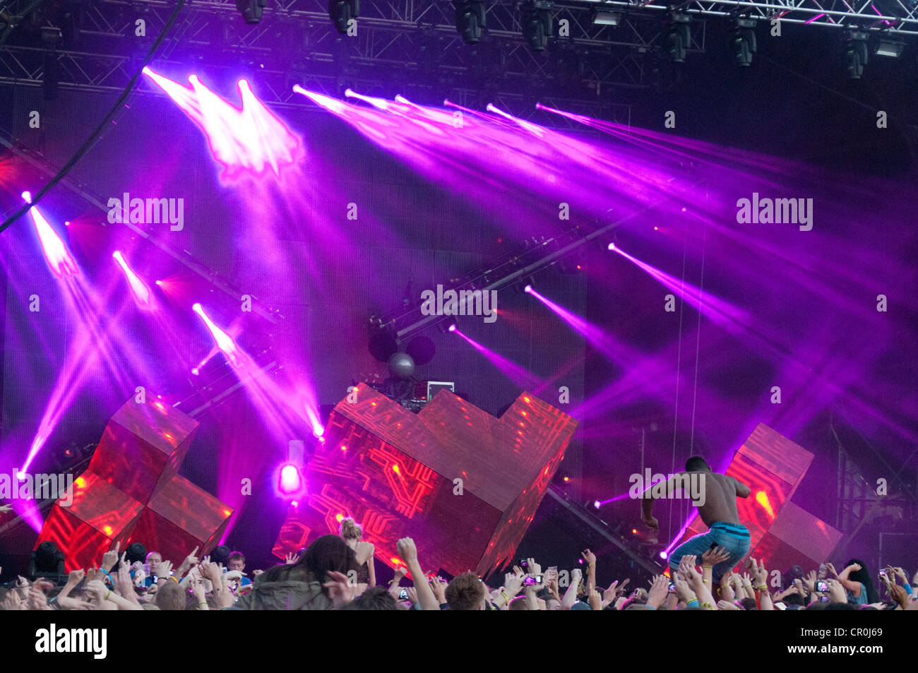 Deadmau5 on stage at Evolution Festival 2012, Newcastle, 4th June 2012 Stock Photo