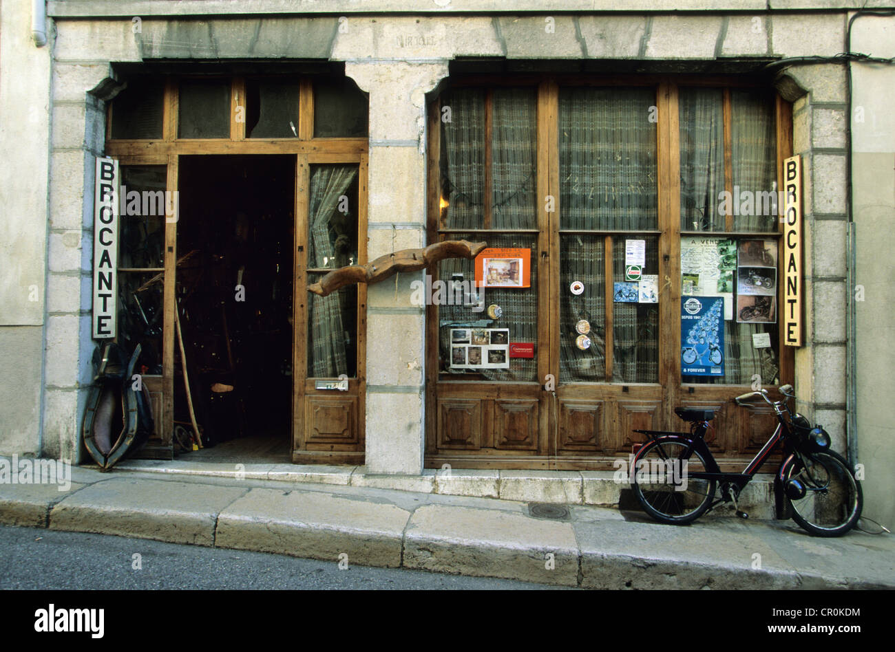 France, Isere, Pont en Royans, antic shop Stock Photo