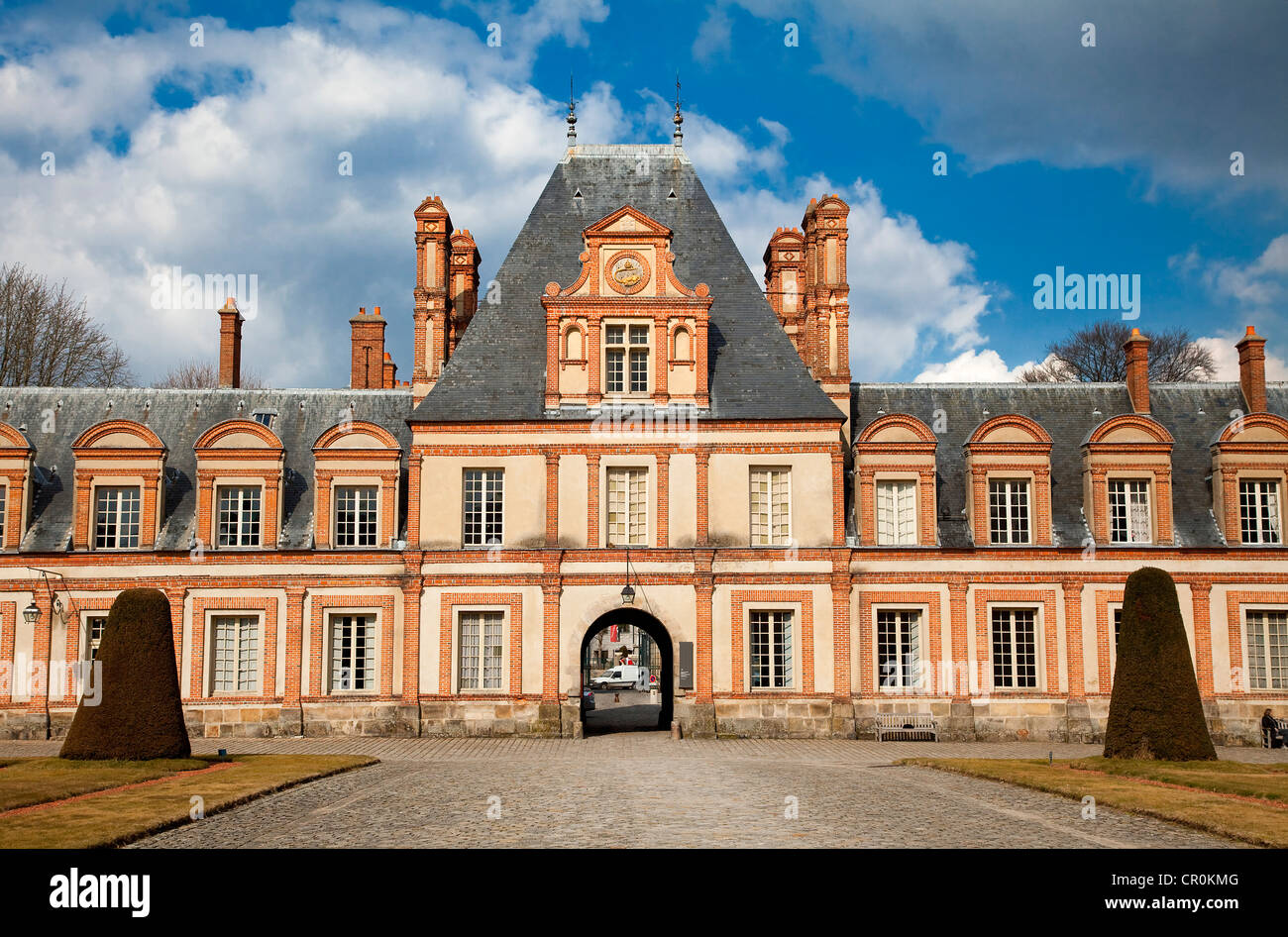 France, Seine et Marne, Fontainebleau, the Royal Castle listed as World Heritage by UNESCO Stock Photo