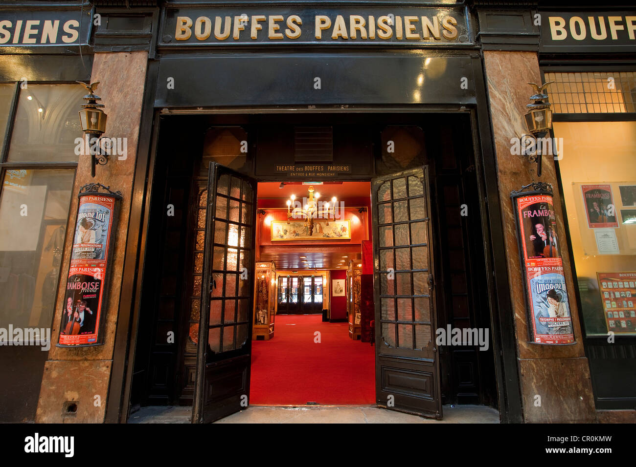 France, Paris, Theatre des Bouffes Parisiens Stock Photo