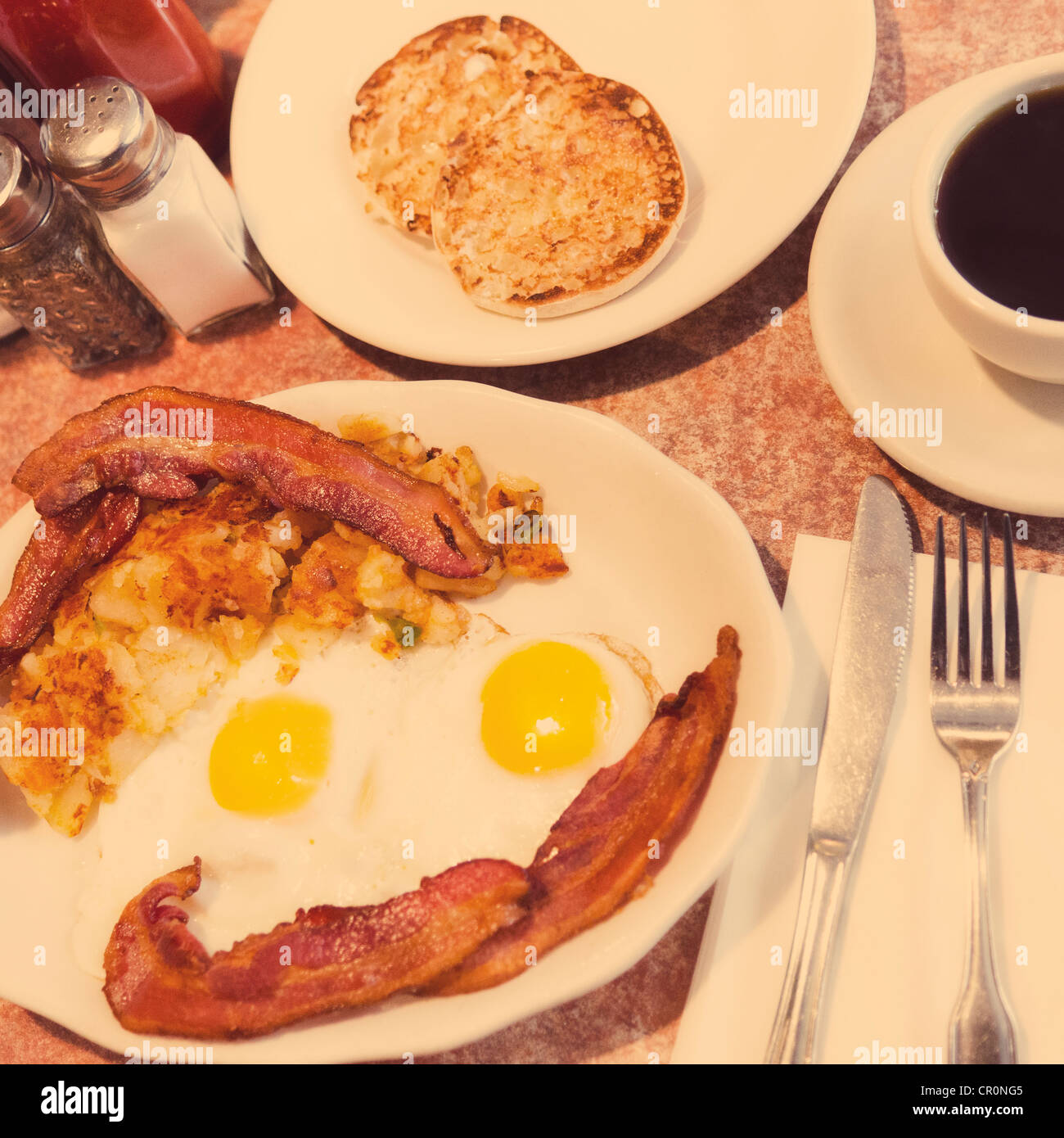 USA, New York, New York City, Bacon and eggs Stock Photo Alamy