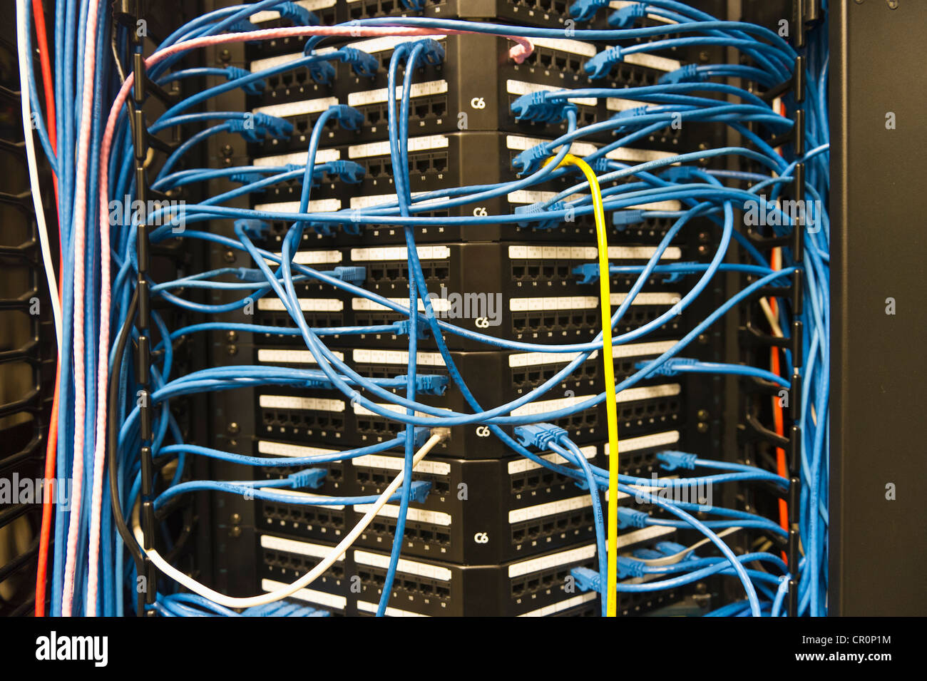 USA, New York, New York City, Computer network server Stock Photo Alamy