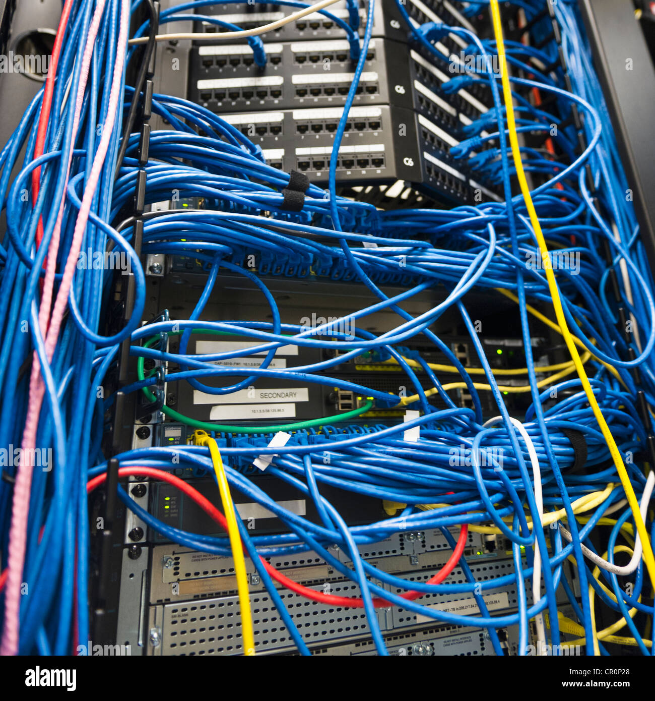 USA, New York, New York City, Computer network server Stock Photo Alamy