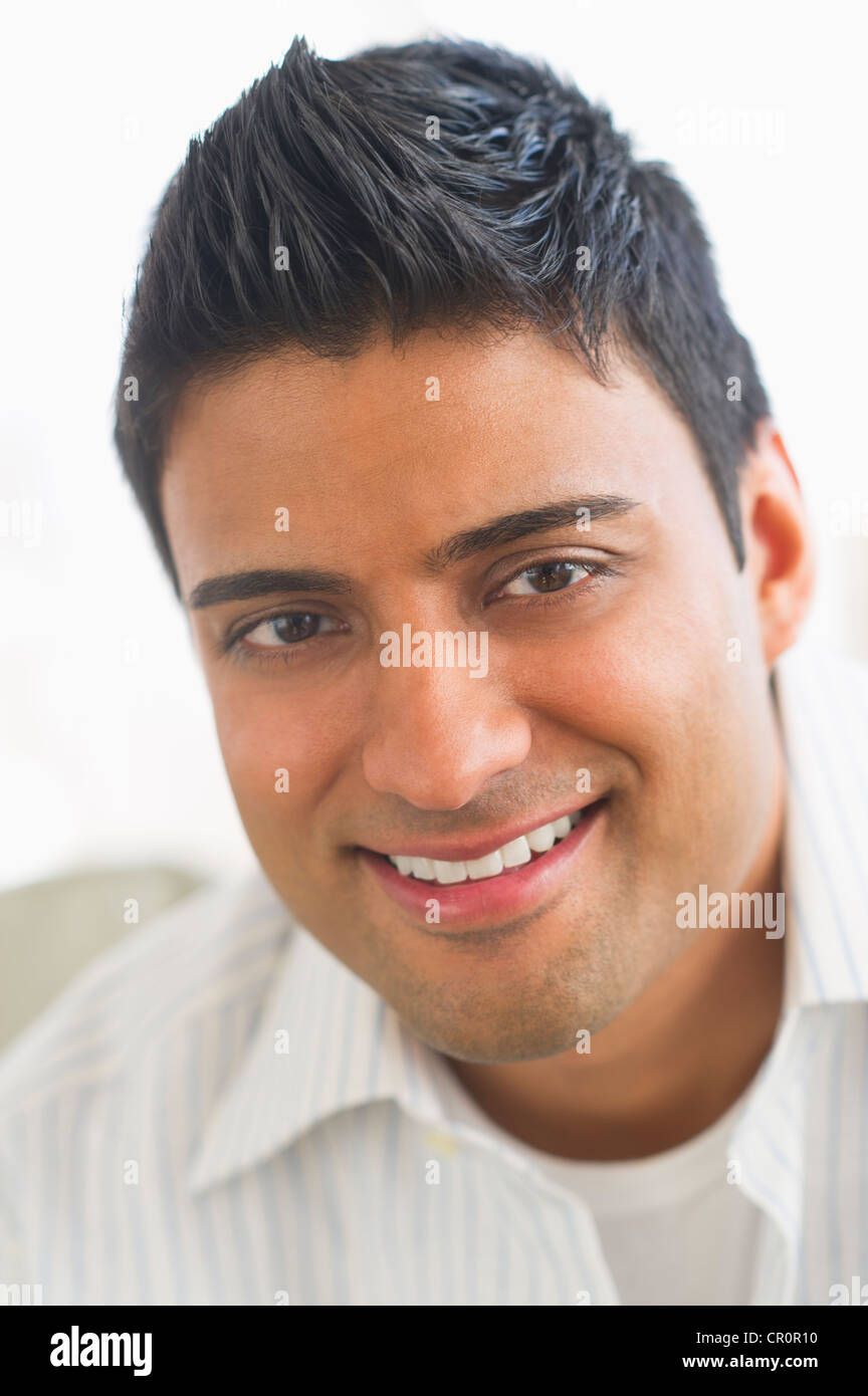 USA, New Jersey, Jersey City, Portrait of man smiling Stock Photo